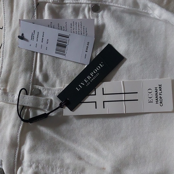 Liverpool Hanna crop flare women's Bone white size 16/33 - Picture 12 of 13